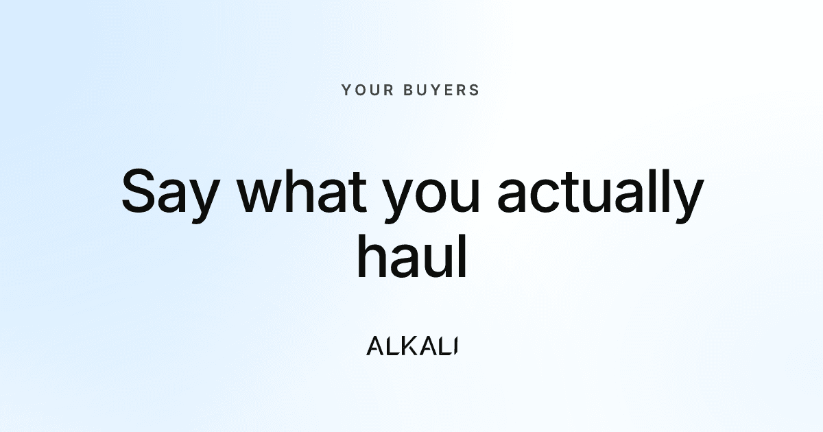 Logistics marketing: say what you actually haul