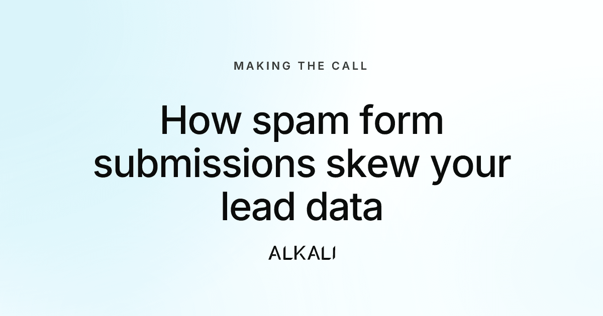 Spam form submissions are skewing more than your inbox