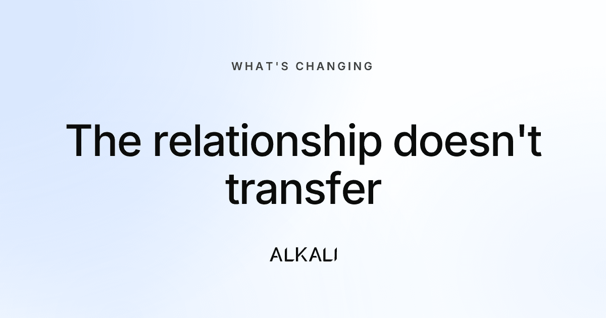 When your customer's buyer moves on, the relationship stays behind