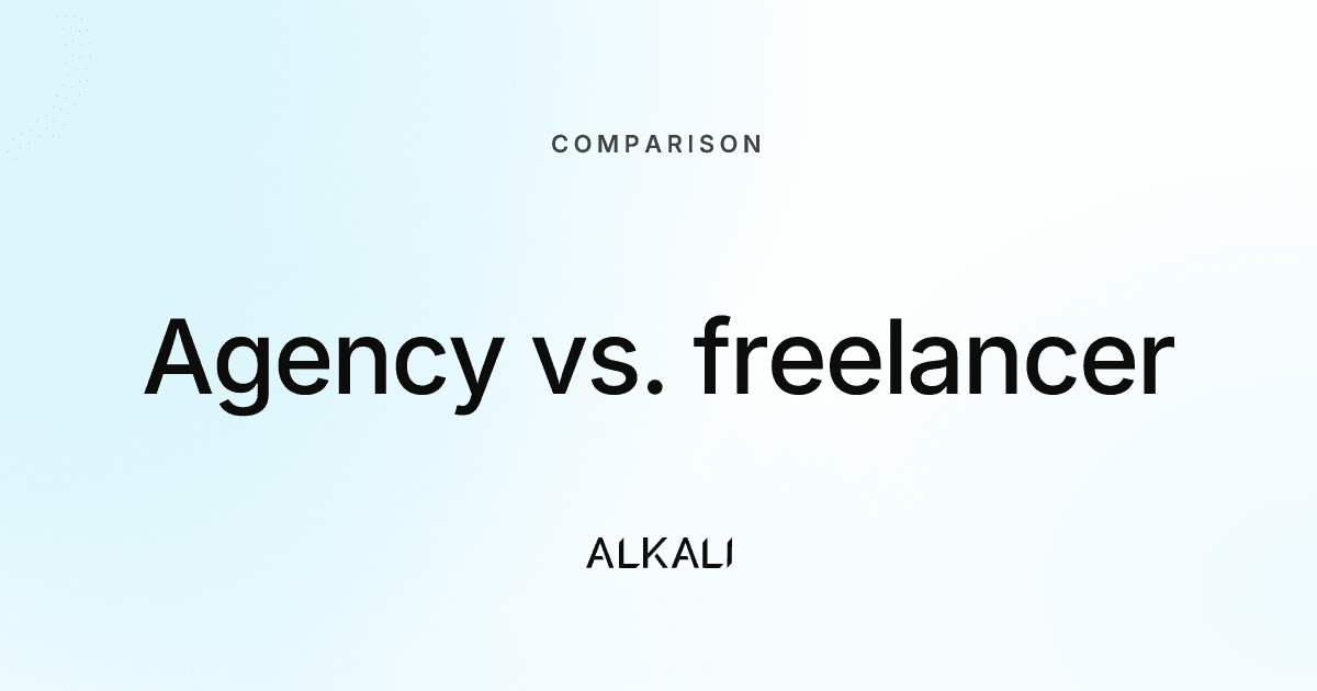 Agency vs. freelancer