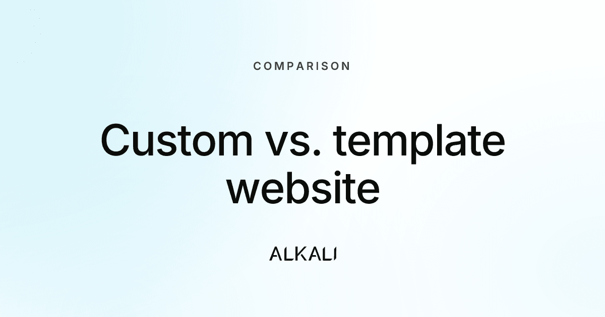 Custom vs. template website