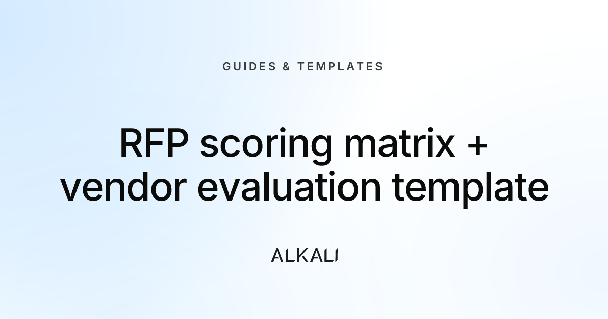 RFP scoring matrix + vendor evaluation template