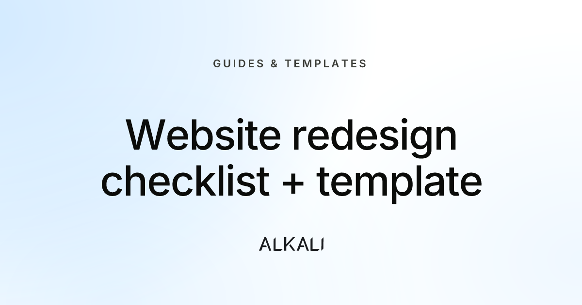 Website redesign checklist + template