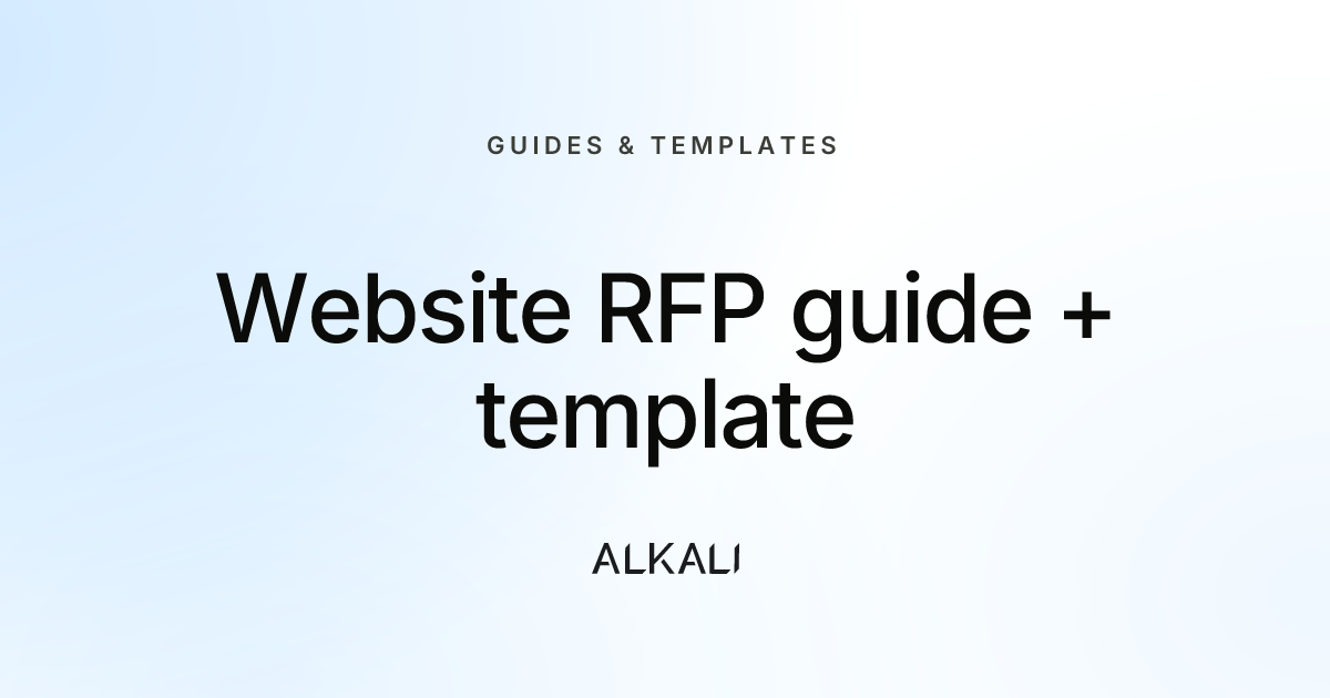 Website RFP guide + template