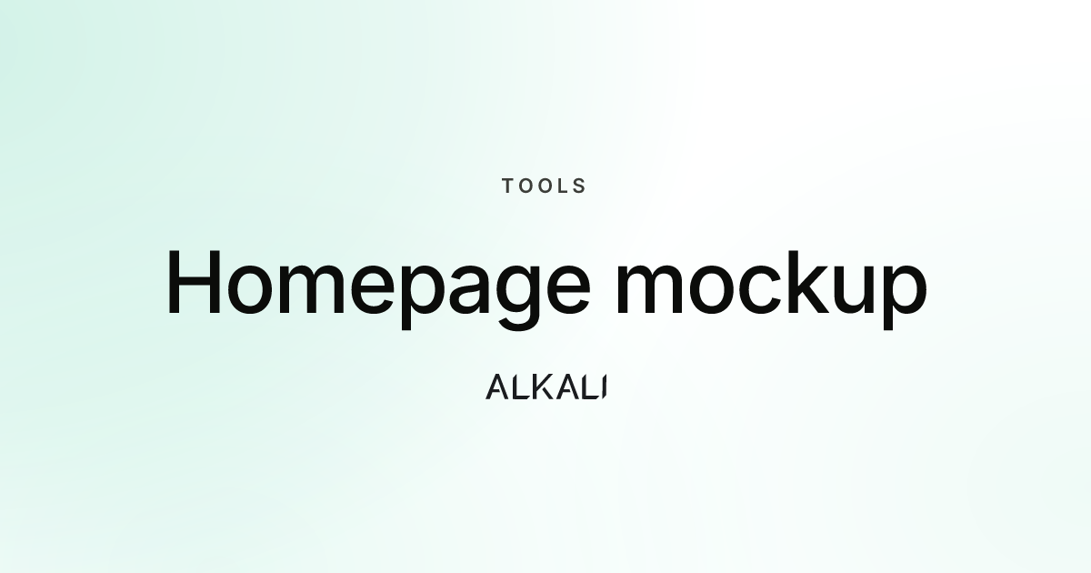 Homepage mockup